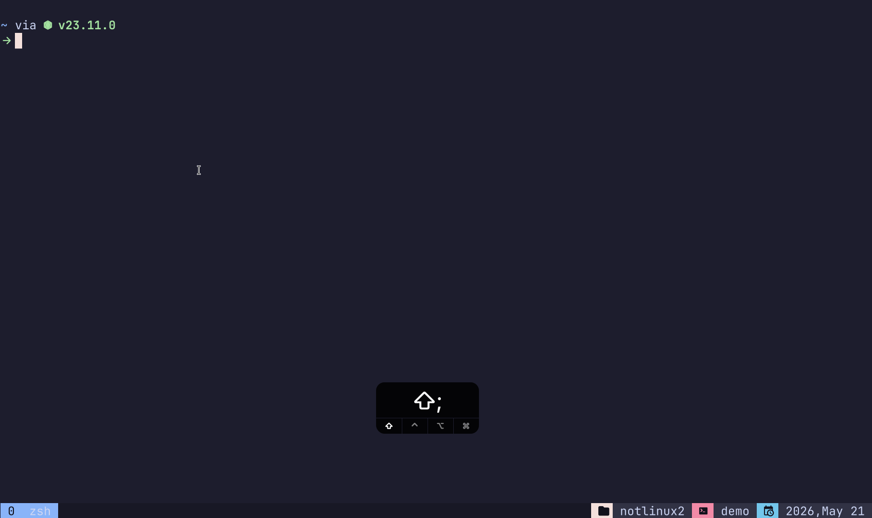 tmux window